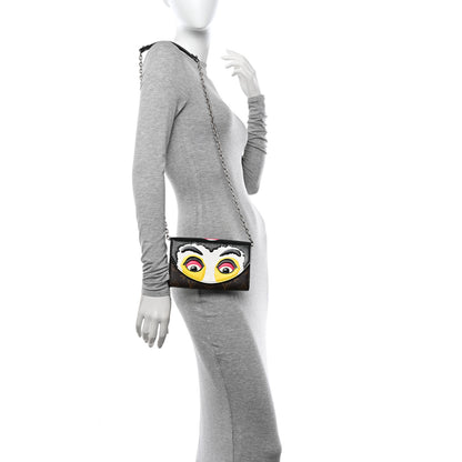 Louis Vuitton Monogram Kabuki Chain Wallet Black 2 of 12