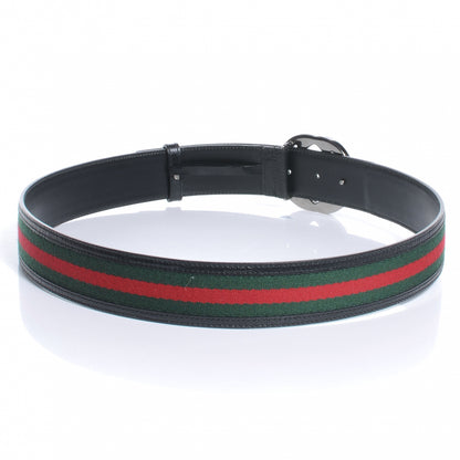 Gucci Leather Web Belt 90 36 Black 3 of 5