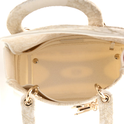 Christian Dior Canvas Around The World Stella Embroidered Medium Lady D-Lite White Gold 5 of 8
