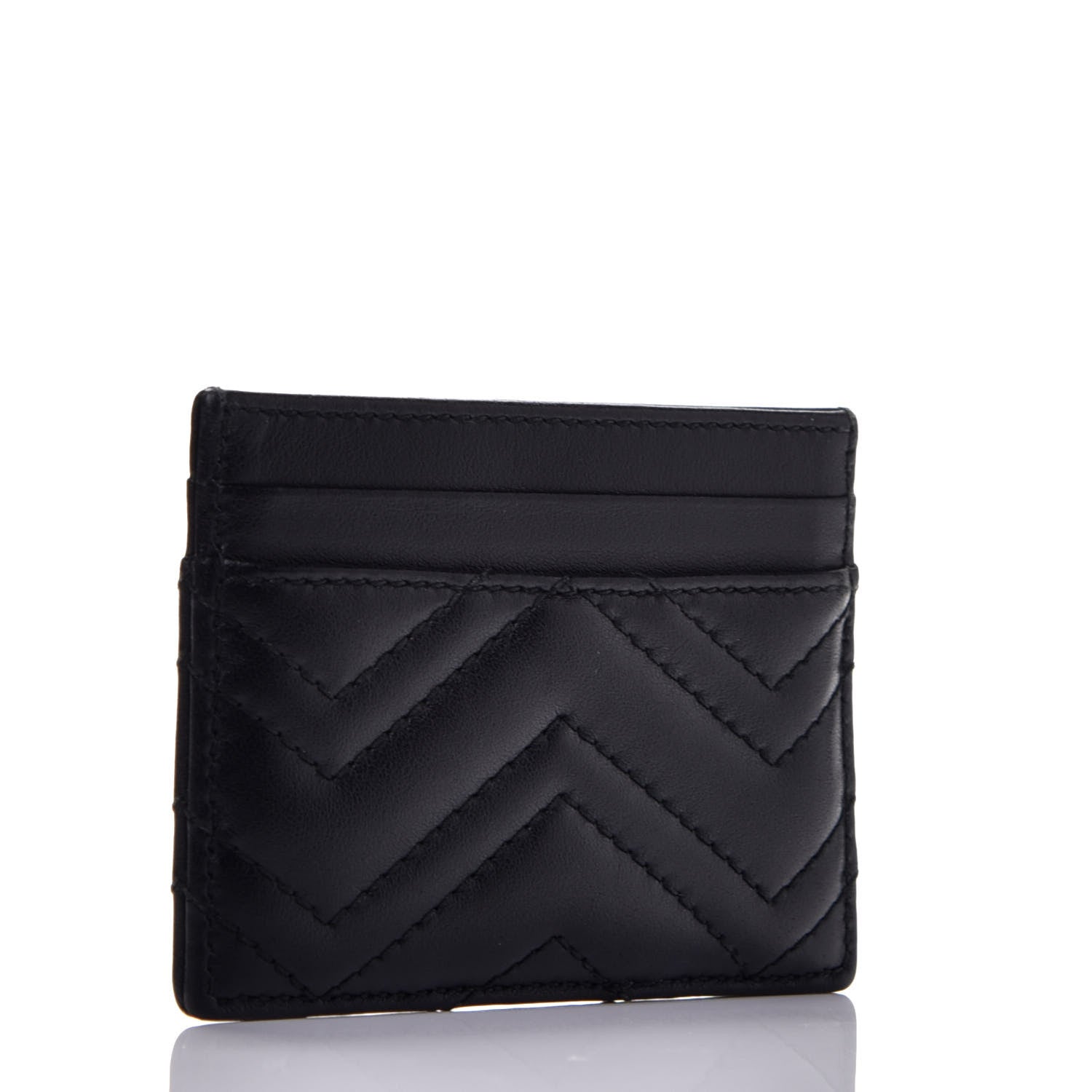 Gucci Calfskin Matelasse GG Marmont Card Holder Black 3 of 8