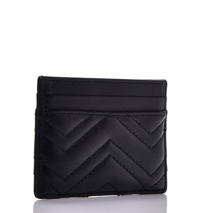 Gucci Calfskin Matelasse GG Marmont Card Holder Black 3 of 8