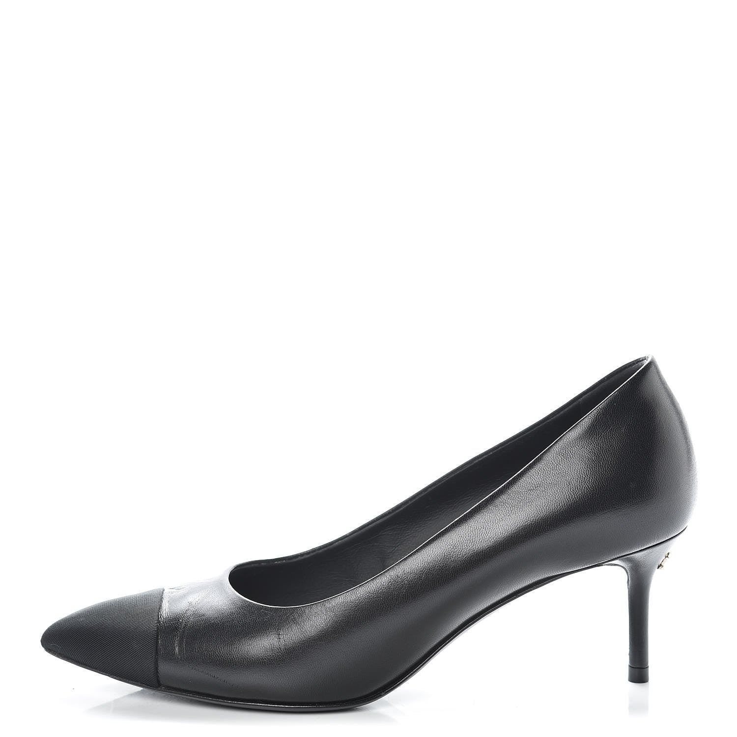 Chanel Lambskin CC Cap Toe Pumps 36 Black 1 of 15