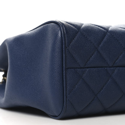 Chanel Caviar Quilted In Out Flap Shopping Tote Navy 9 of 10