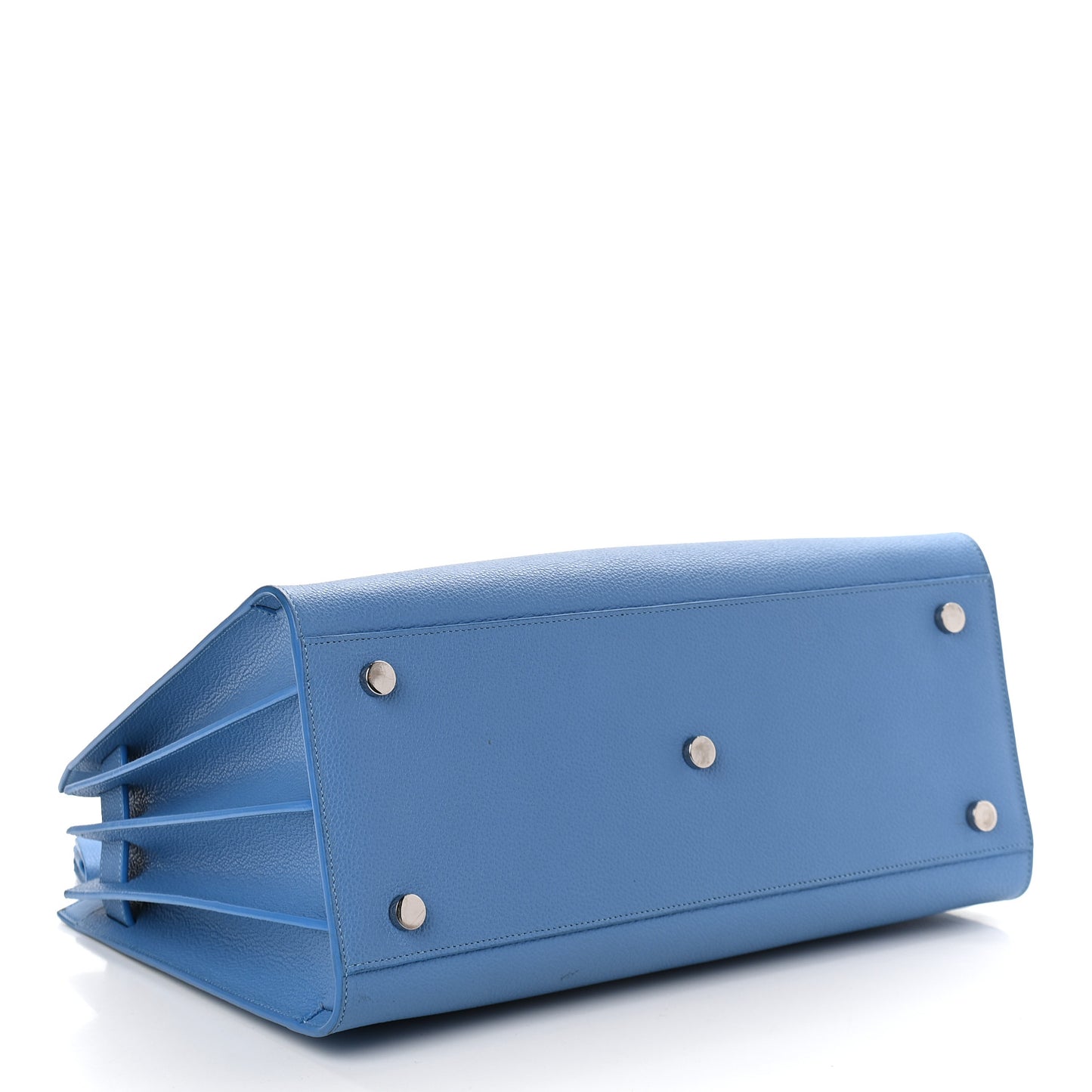 Grained Calfskin Small Sac De Jour Blue Clair