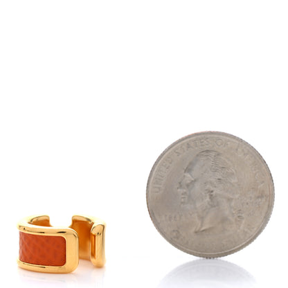 Hermes Epsom Olympe Ear Cuff PM Orange 2 of 4