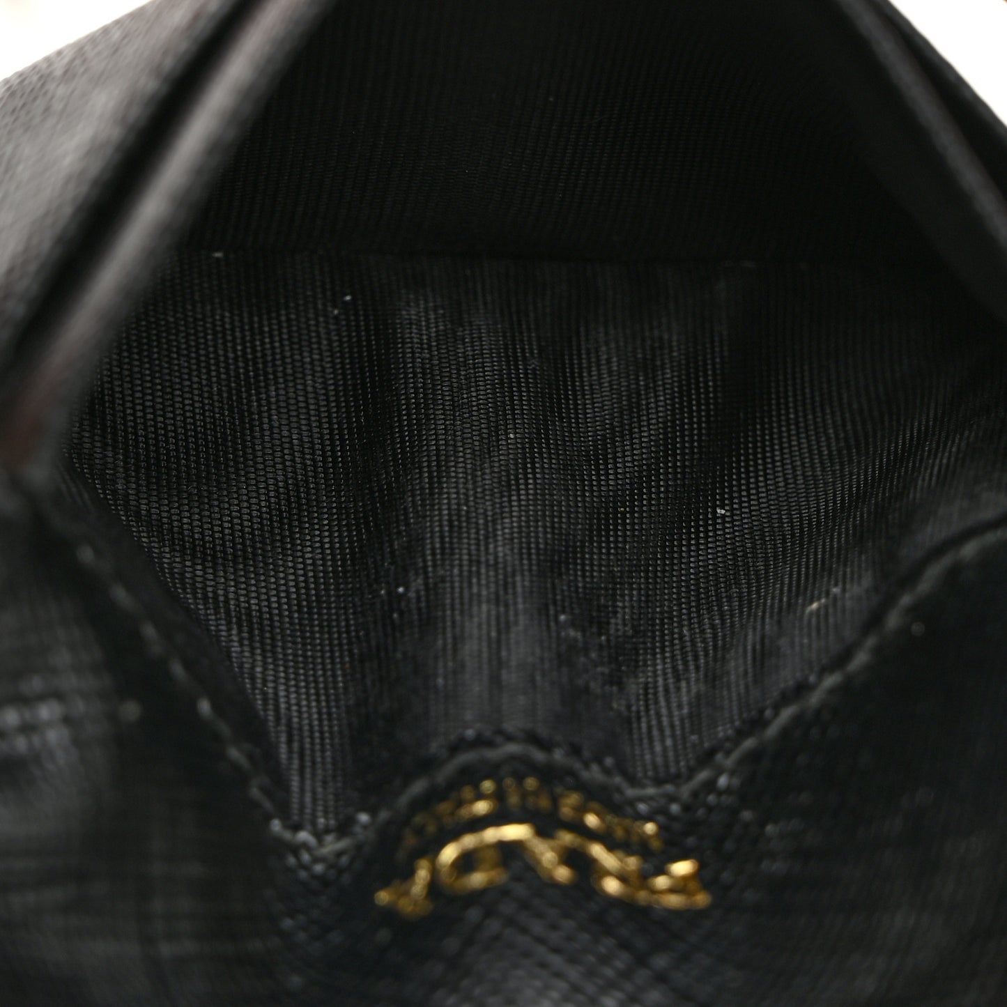 Saffiano Triangle Card Holder Black