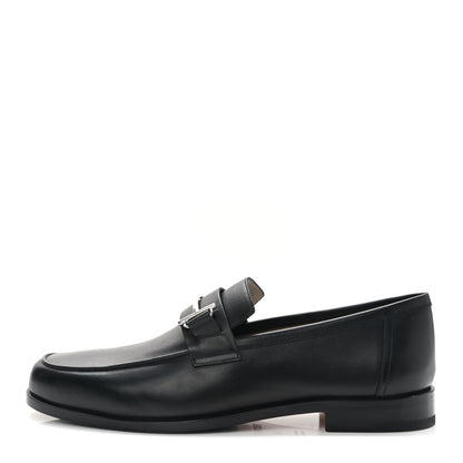 Hermes Calfskin Mens Sydney Loafer 41 Black 1 of 9