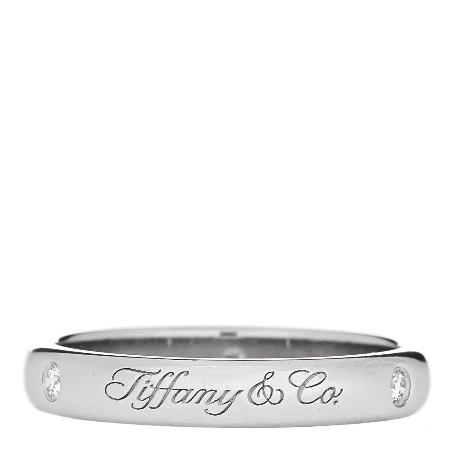 Platinum Diamond 3mm Notes Ring 48 4.5