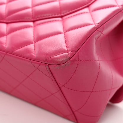 Chanel Lambskin Quilted Maxi Double Flap Fuchsia 11 of 14