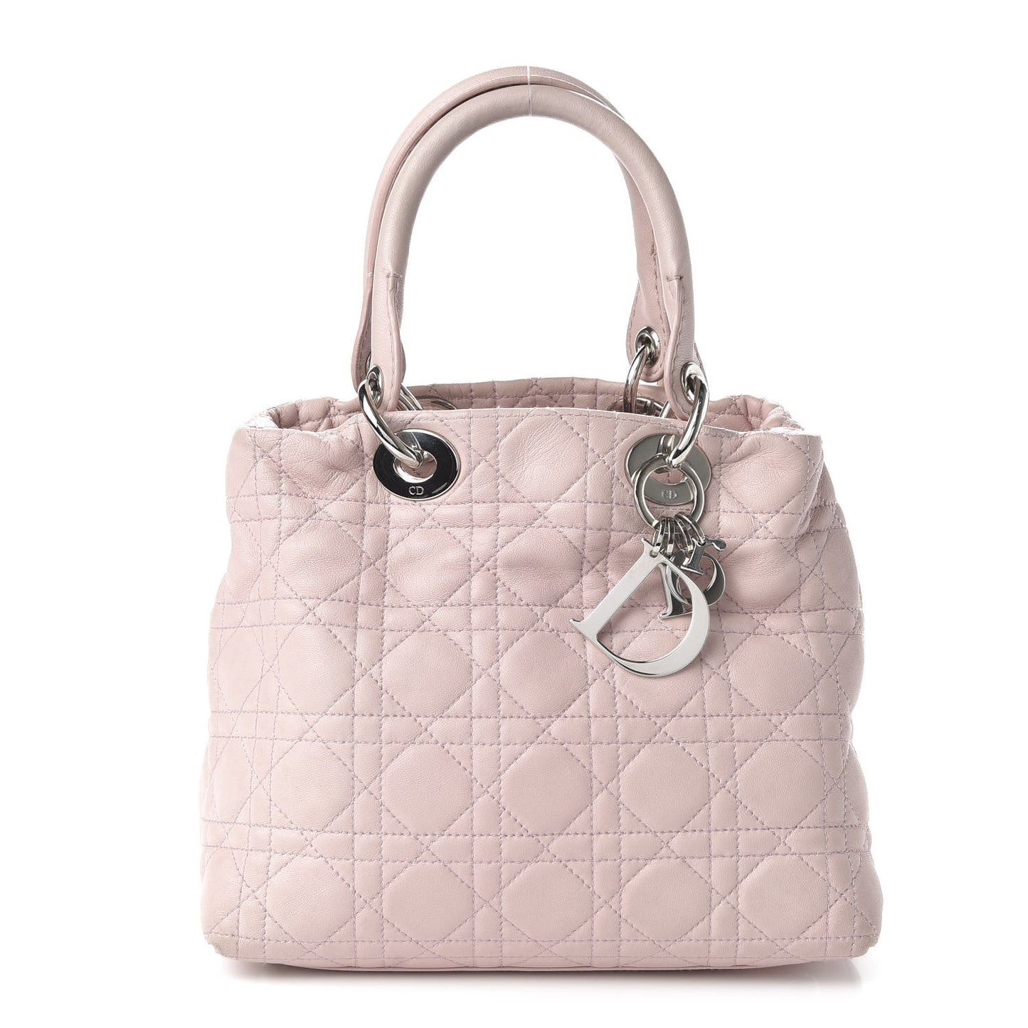 Lambskin Cannage Small Soft Lady Dior Light Pink