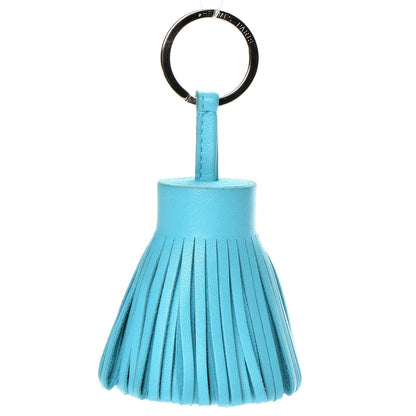 Hermes Lambskin Carmen Tassel Key Holder Bleu Azteque 1 of 7