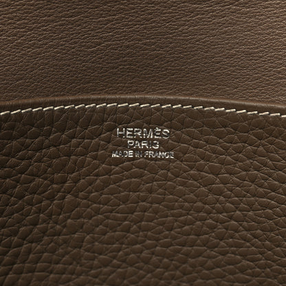 Hermes Taurillon Clemence Halzan 31 GM Etoupe 5 of 10