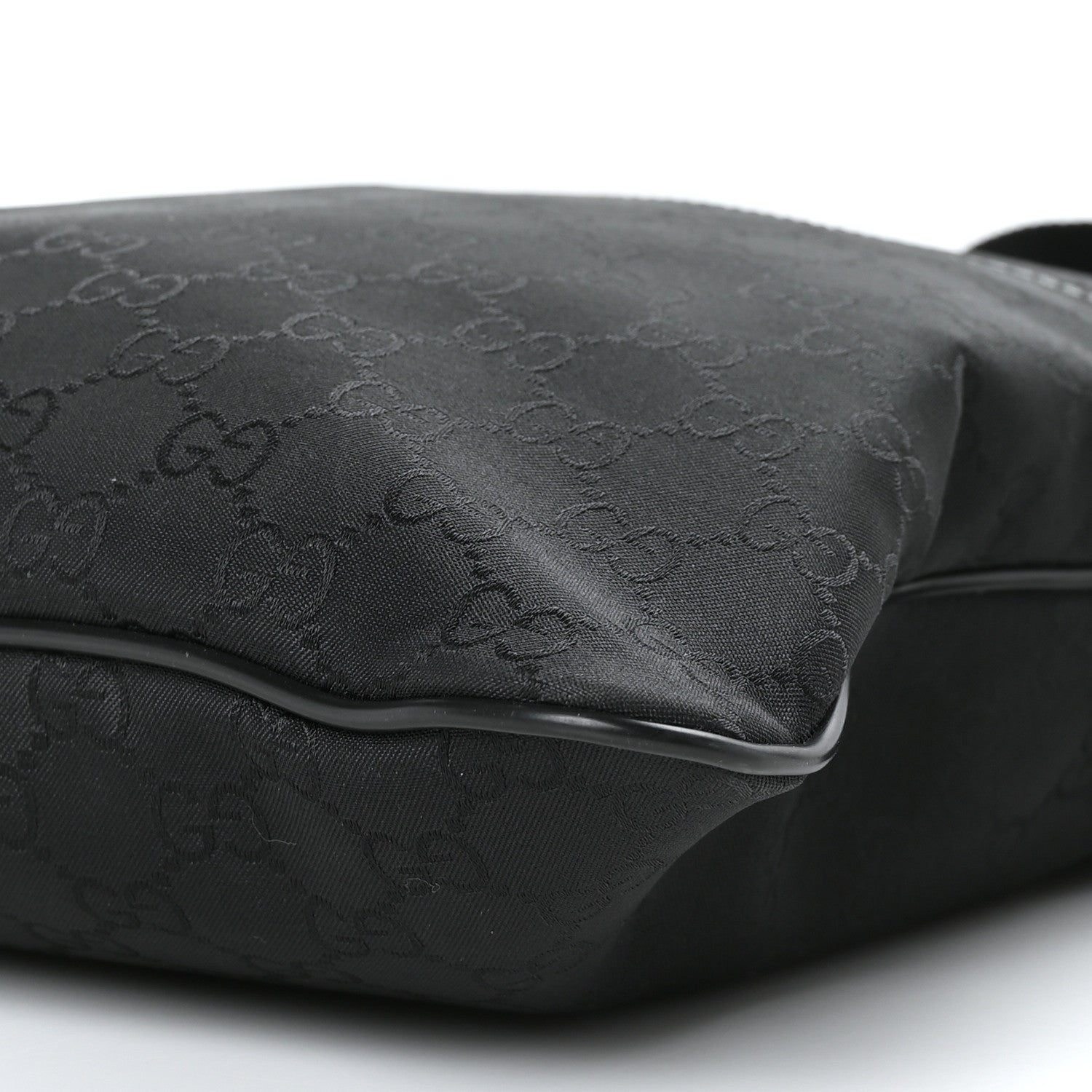 Gucci Nylon Monogram Medium Flat Messenger Bag Black 9 of 13