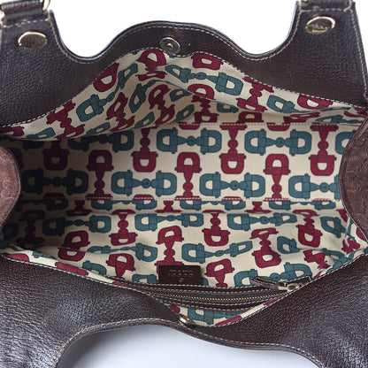Gucci Monogram Suede Medium Charmy Shoulder Bag Dark Brown 4 of 9