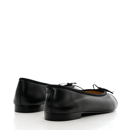 Chanel Lambskin Patent Cap Toe Ballerina Flats 41 Black 4 of 12