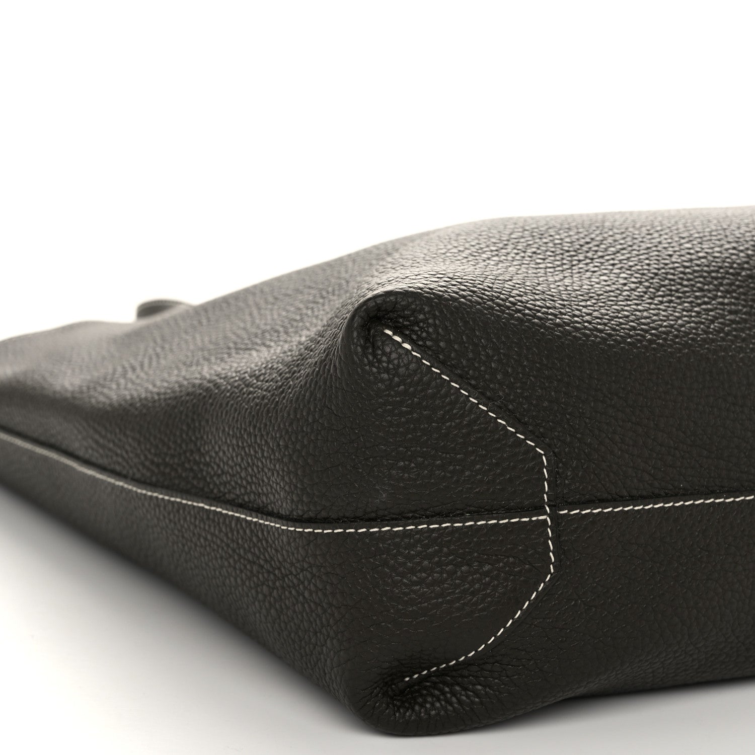 Hermes Taurillon Clemence Double Sens 36 Reversible Tote Vert De Gris Bamboo 12 of 15