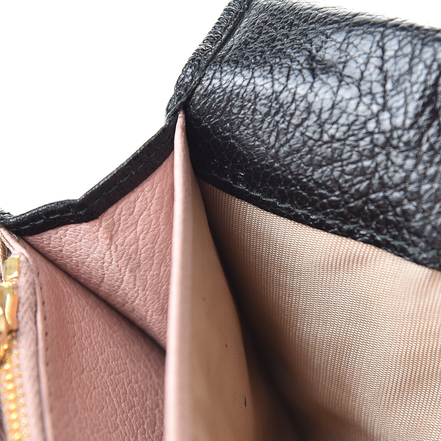 Miu Miu Goatskin Madras Flap Wallet Black 7 of 12