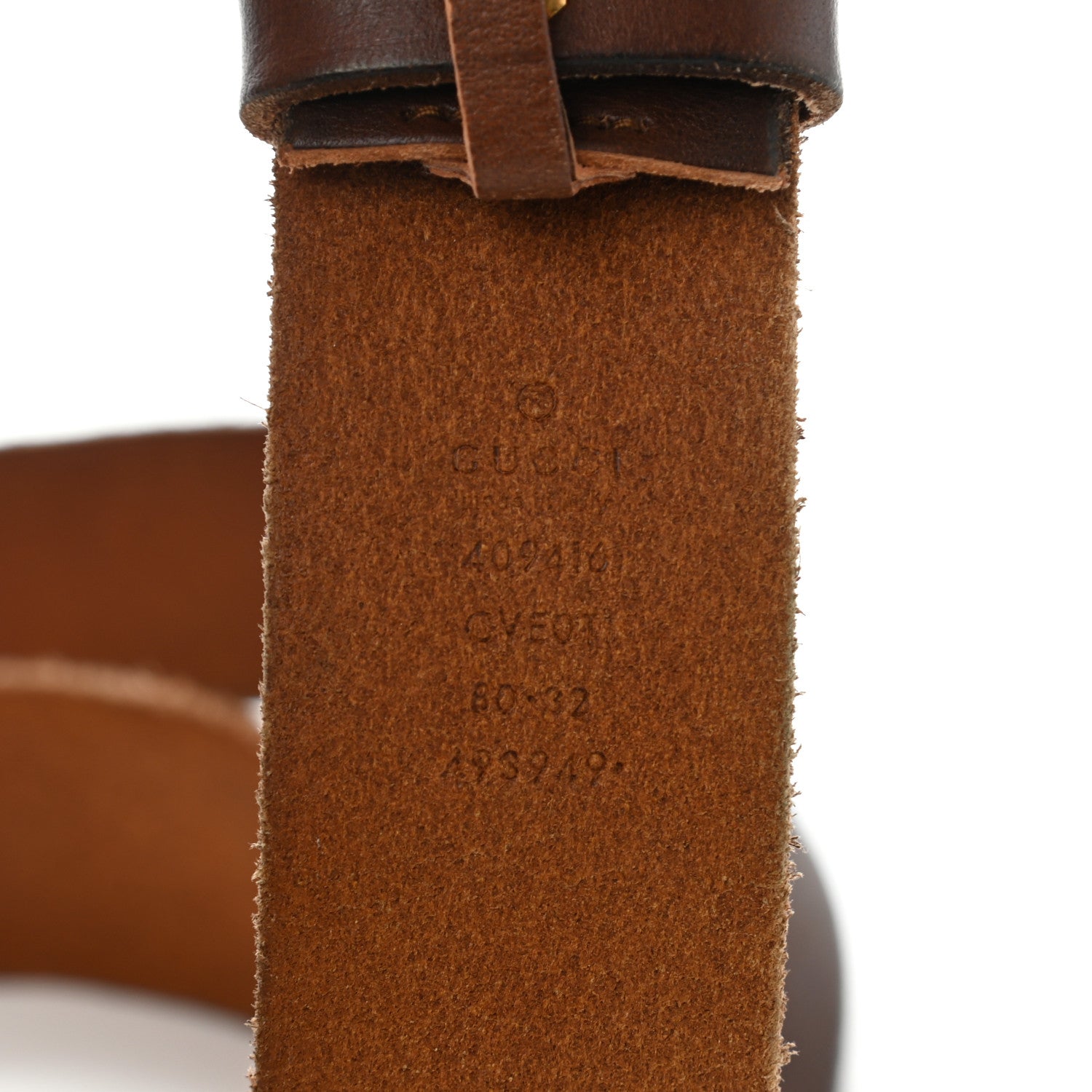Gucci Faded Calfskin Double G 40mm Belt 80 32 Cuir 3 of 7