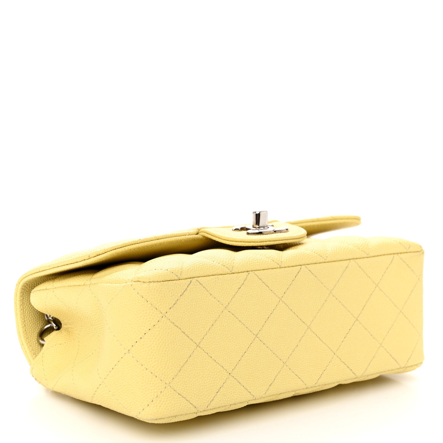 Chanel Caviar Quilted Mini Rectangular Flap Light Yellow 4 of 13