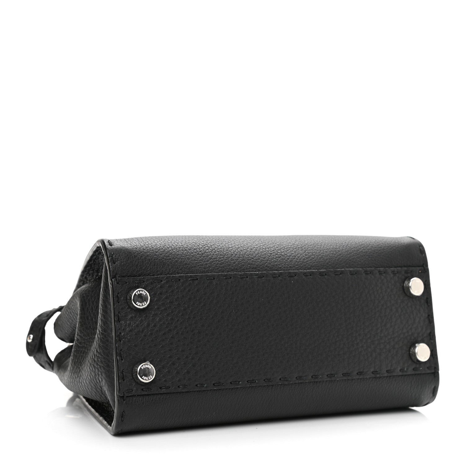 Fendi Cuoio Romano Selleria Bi-Color Mini Peekaboo Iconic Satchel Black Mou 4 of 12