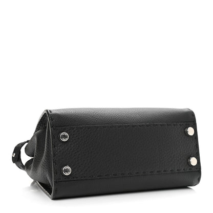 Fendi Cuoio Romano Selleria Bi-Color Mini Peekaboo Iconic Satchel Black Mou 4 of 12
