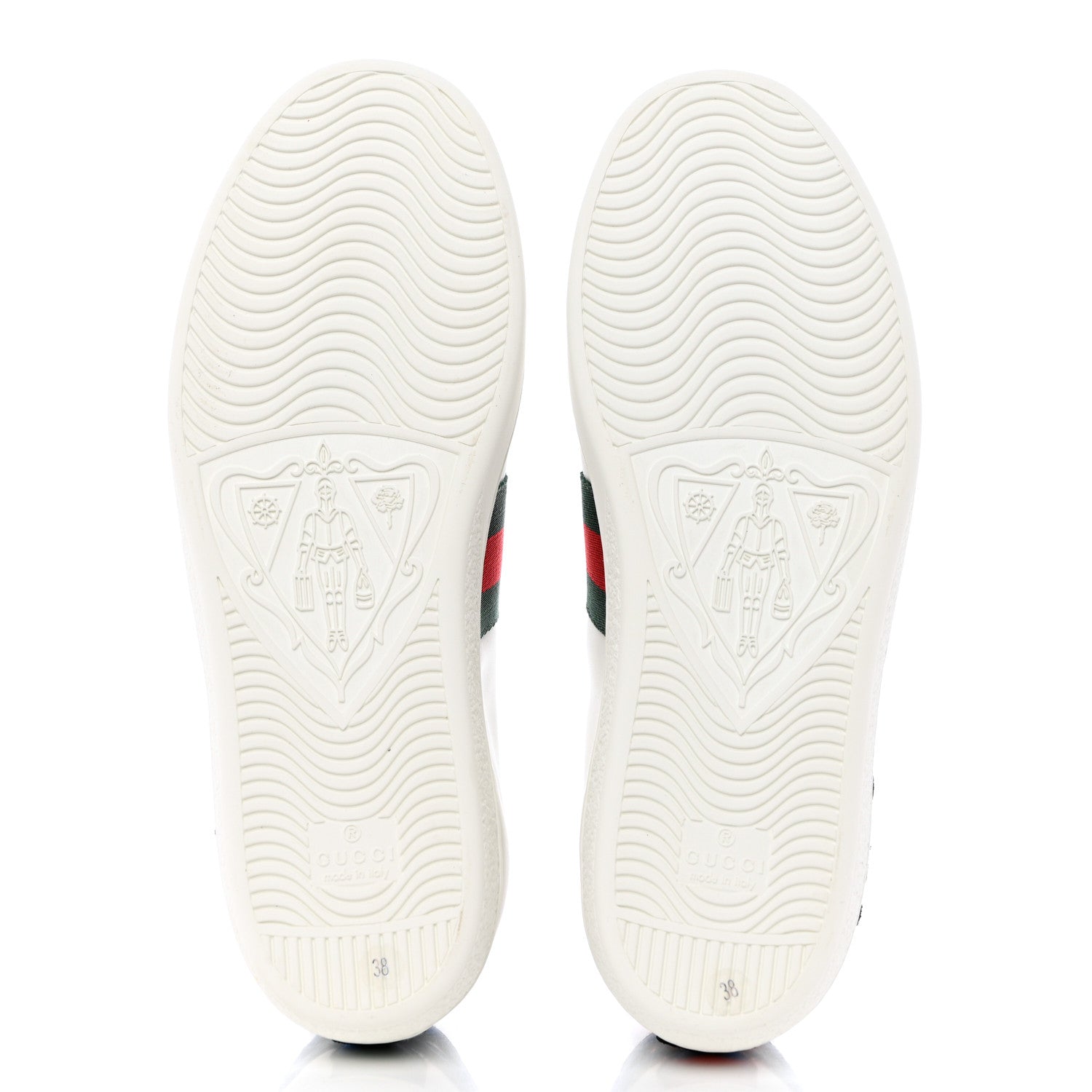 Gucci Calfskin Web Floral Embroidered Womens Ace Sneakers 38 White 5 of 9