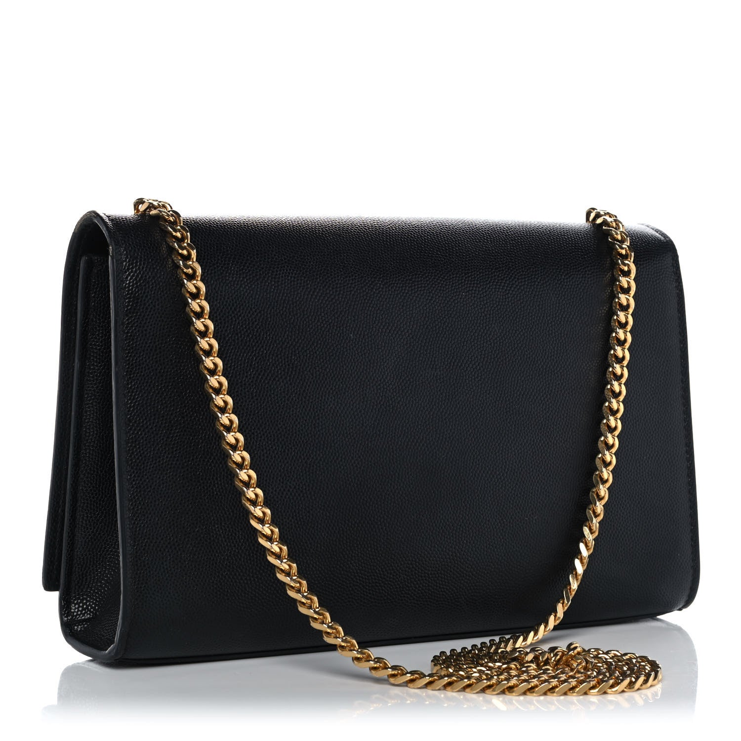 Saint Laurent Grain De Poudre Medium Classic Monogram Kate Satchel Black 3 of 11