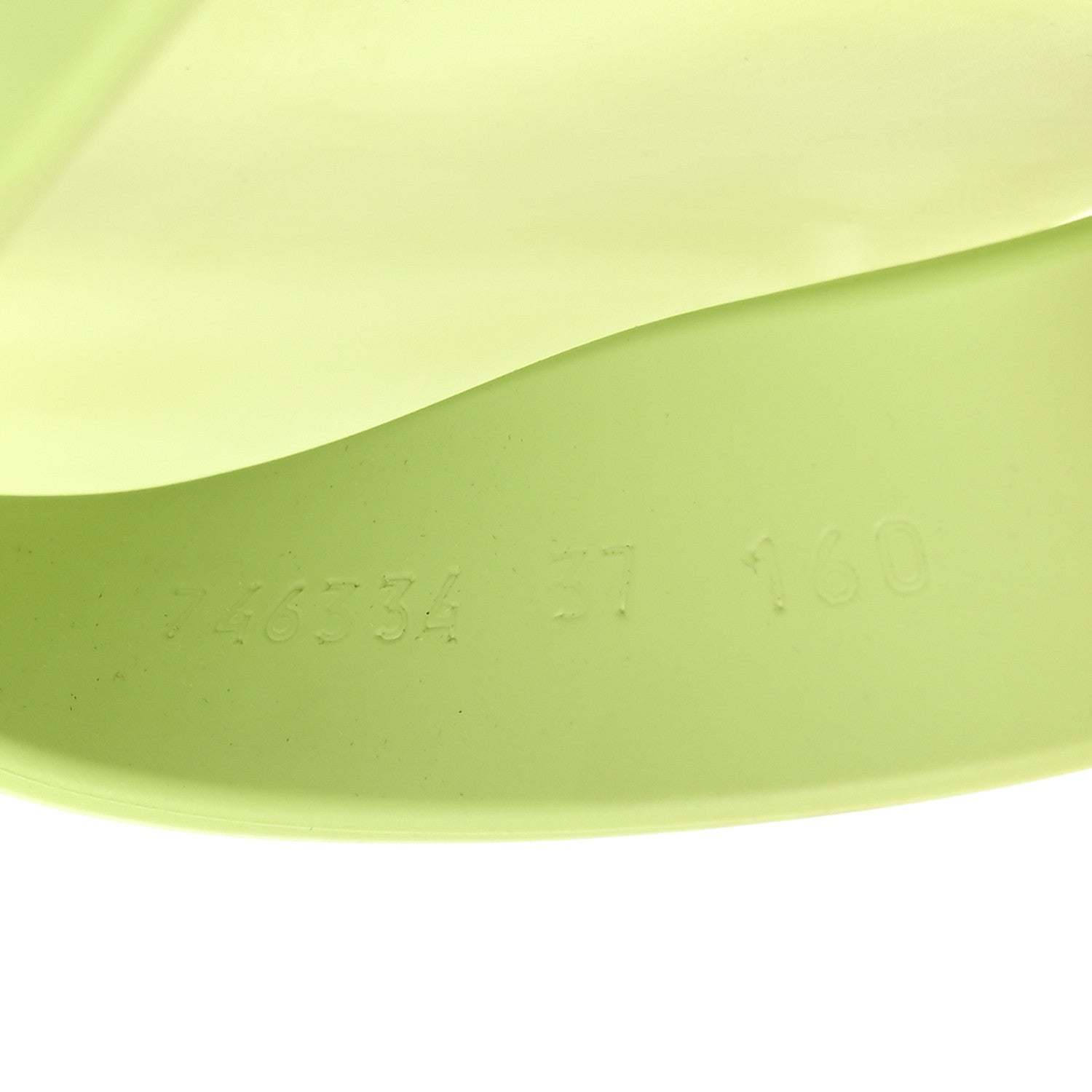 Gucci Rubber Chevron Logo Embossed Womens Thong Platform Sandals 41 Light Green 7 of 8