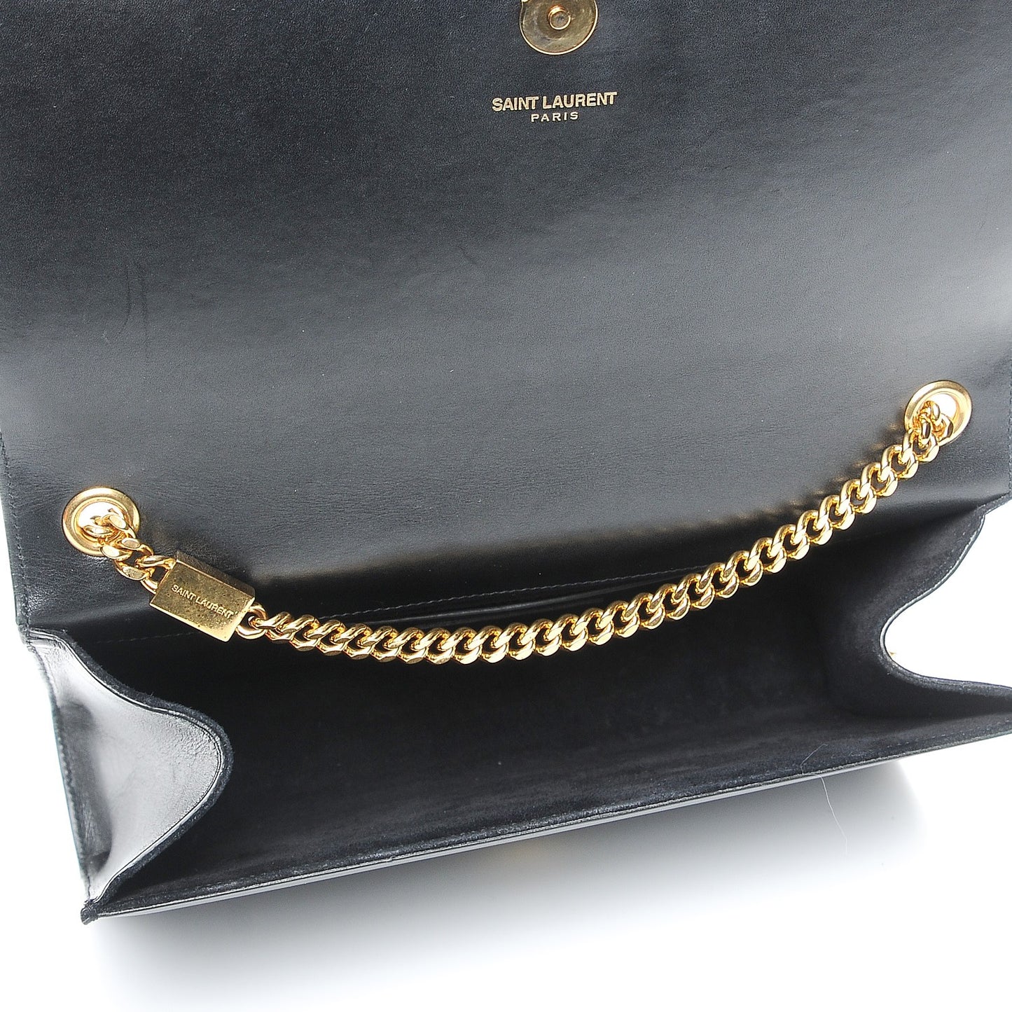 Smooth Calfskin Medium Classic Monogram Kate Tassel Satchel Black