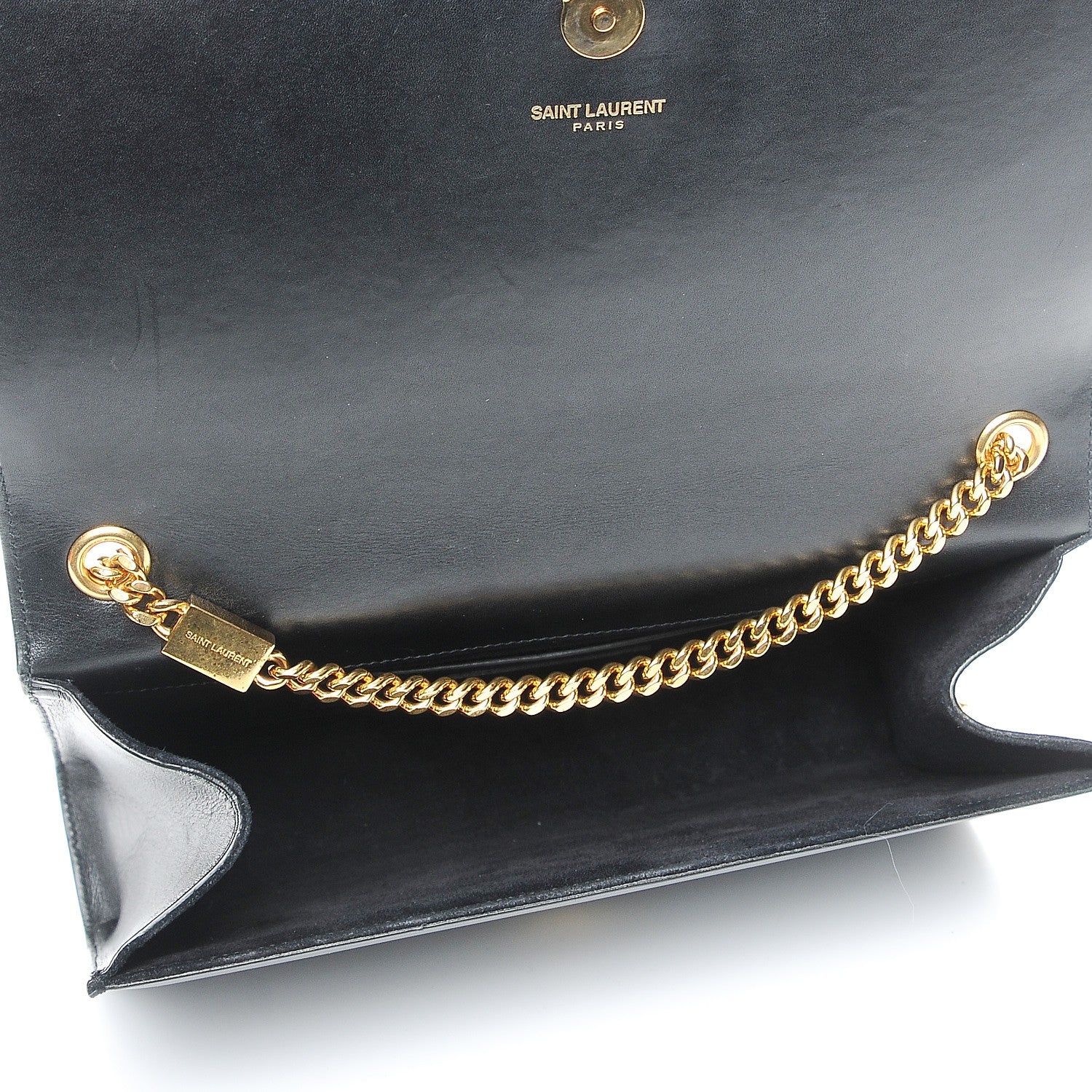 Saint Laurent Smooth Calfskin Medium Classic Monogram Kate Tassel Satchel Black 5 of 7