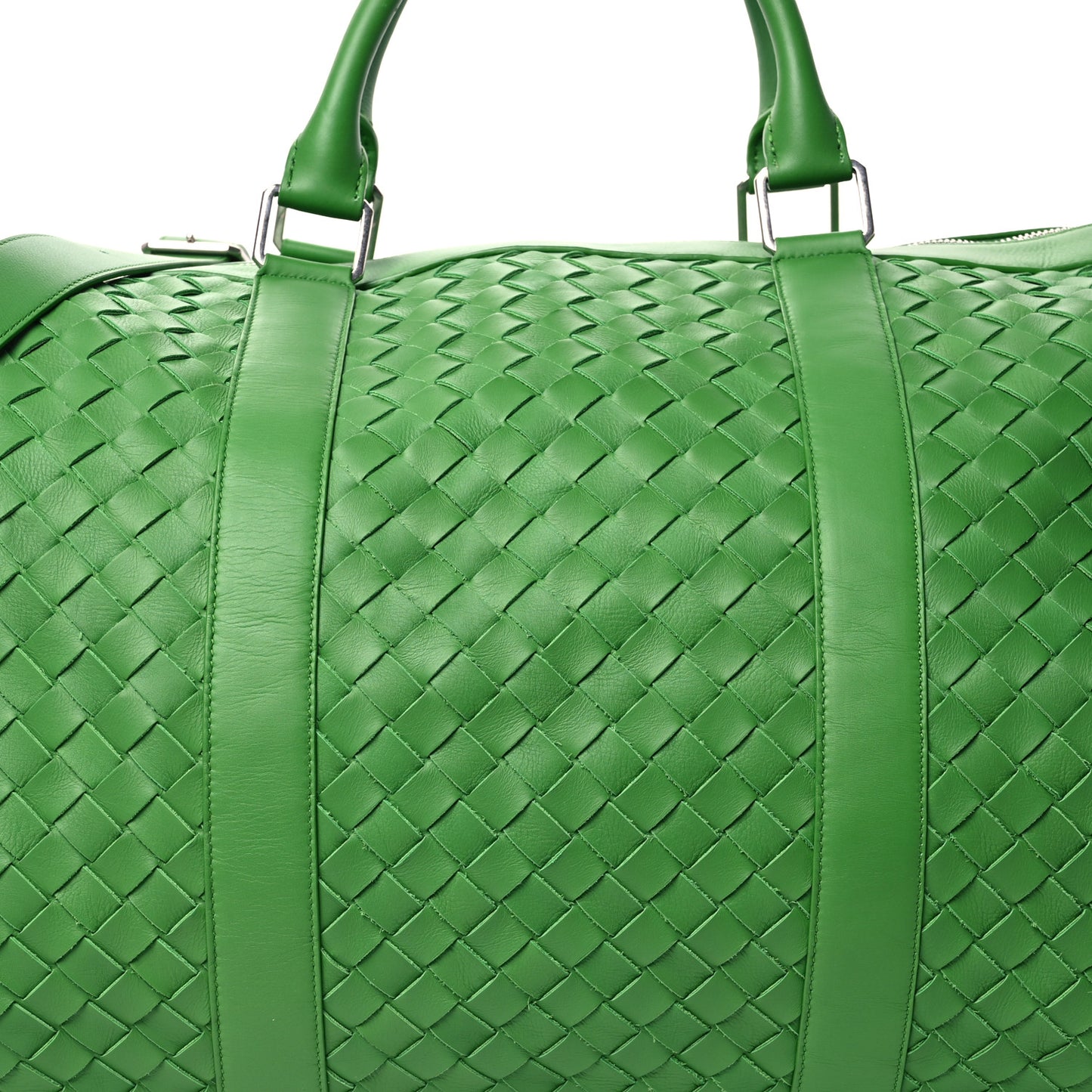 Calfskin Intrecciato Large Duffle Bag Parakeet