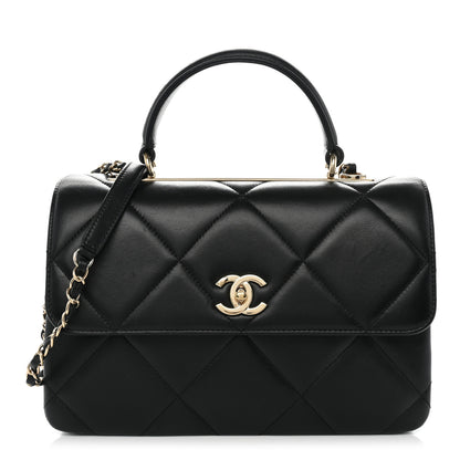 Chanel Lambskin Quilted Medium Trendy CC Flap Dual Handle Bag Black 1 of 13