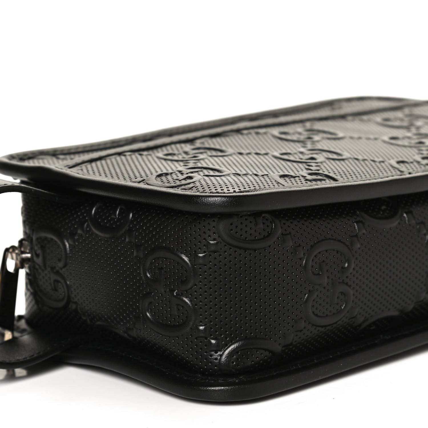 Gucci Calfskin GG Tennis Embossed Cosmetic Case Black 8 of 12