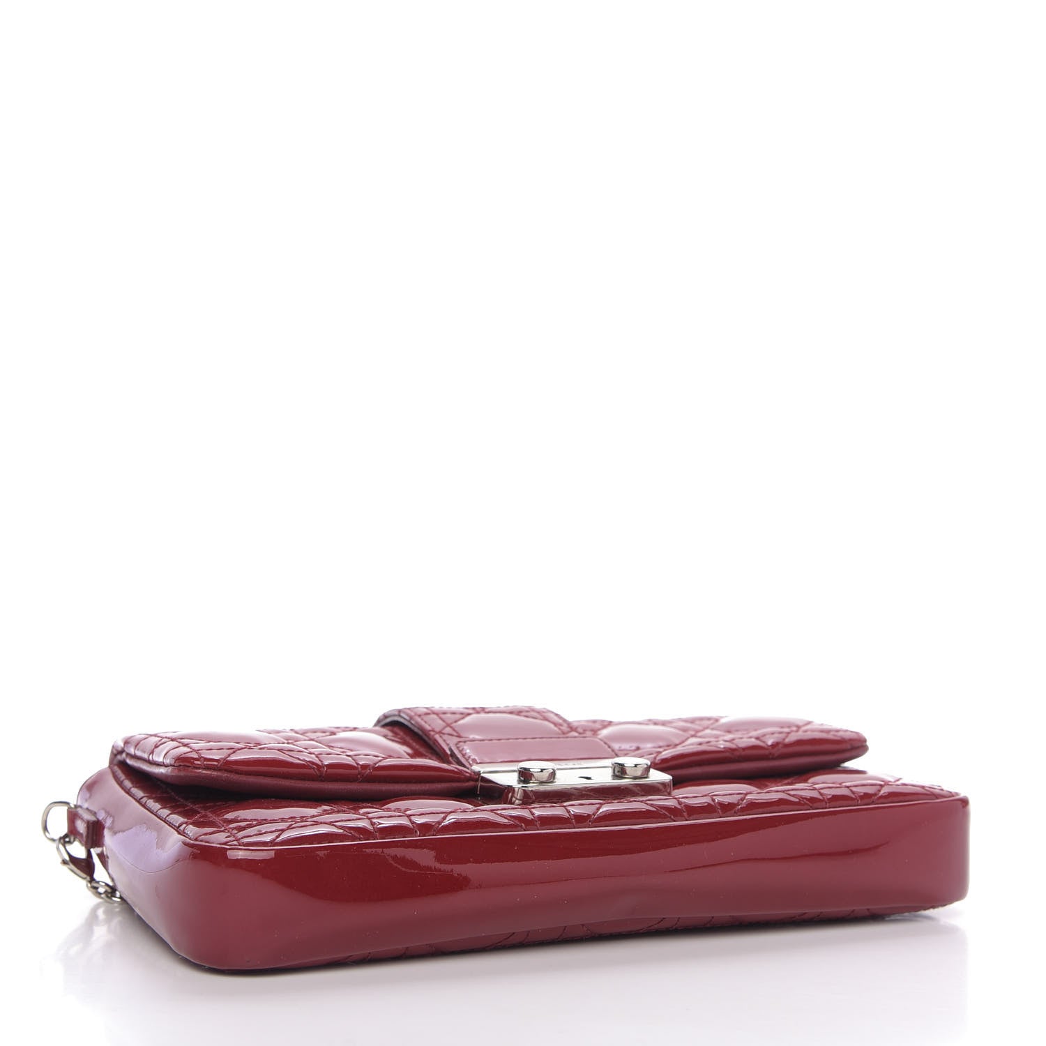 Christian Dior Patent Cannage New Lock Pouch Red 4 of 11