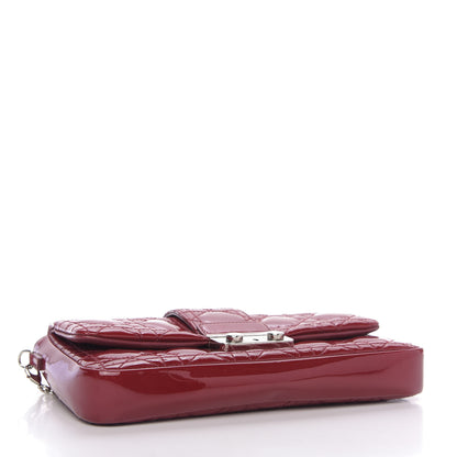 Christian Dior Patent Cannage New Lock Pouch Red 4 of 11