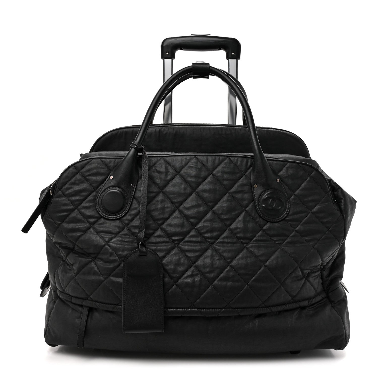 Chanel Nylon Quilted Duffle Trolley Black 1 of 15