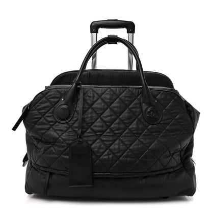 Chanel Nylon Quilted Duffle Trolley Black 1 of 15