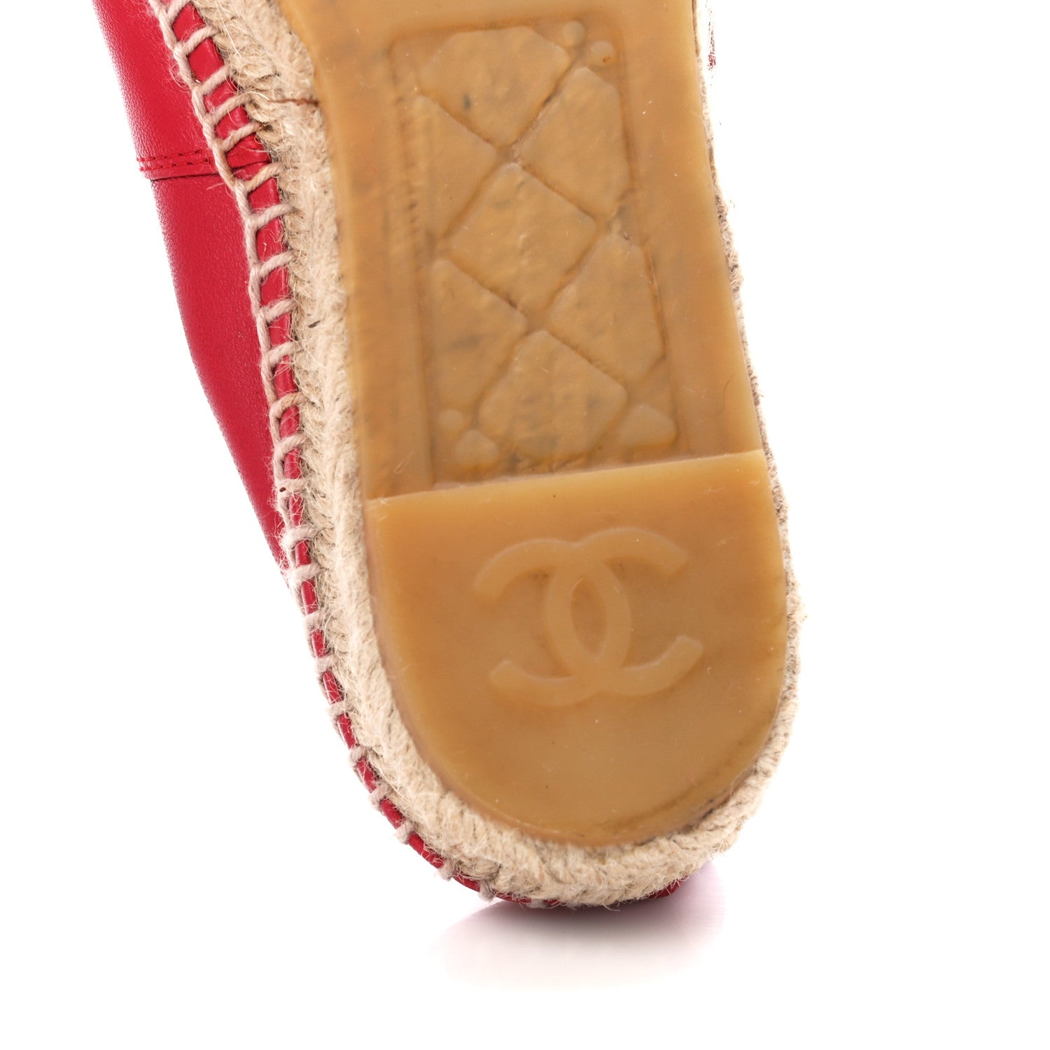 Chanel Lambskin CC Espadrilles 36 Red 6 of 10