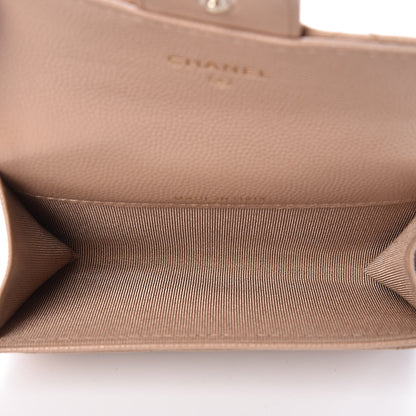 Chanel Caviar Quilted Card Holder Wallet Beige 5 of 9