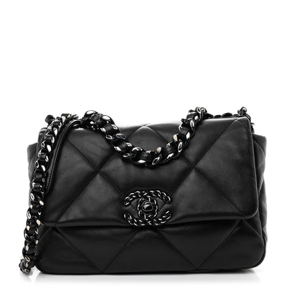 Chanel Lambskin Quilted Medium Chanel 19 Flap So Black 1 of 10