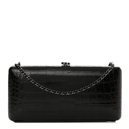 Chanel Alligator Chain Clutch Black 1 of 13
