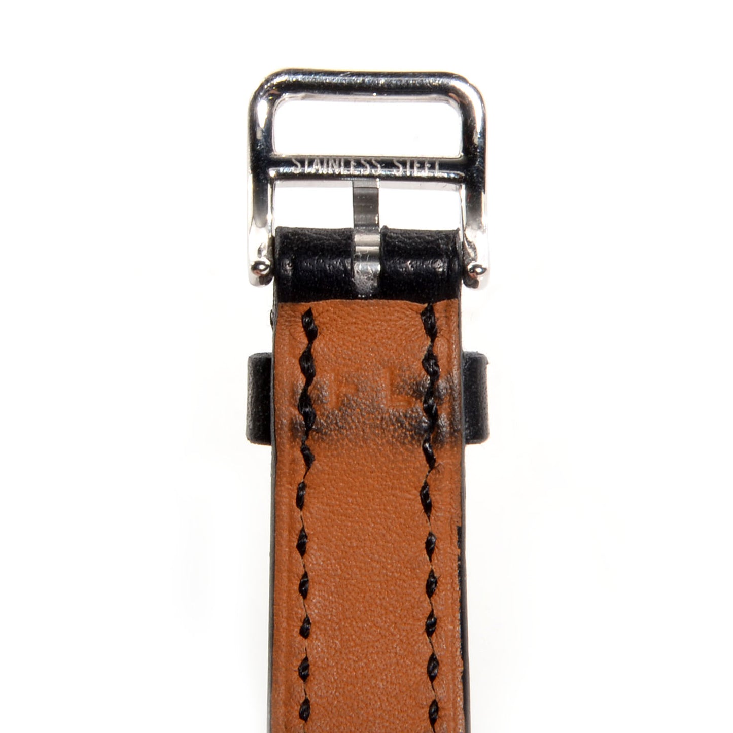 Stainless Steel Barenia 20mm Cape Cod Double Tour Deux Zones Quartz Watch Noir