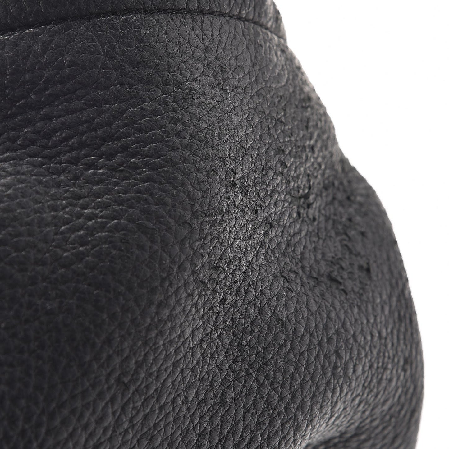 Grained Calfskin Tassel Hobo Black