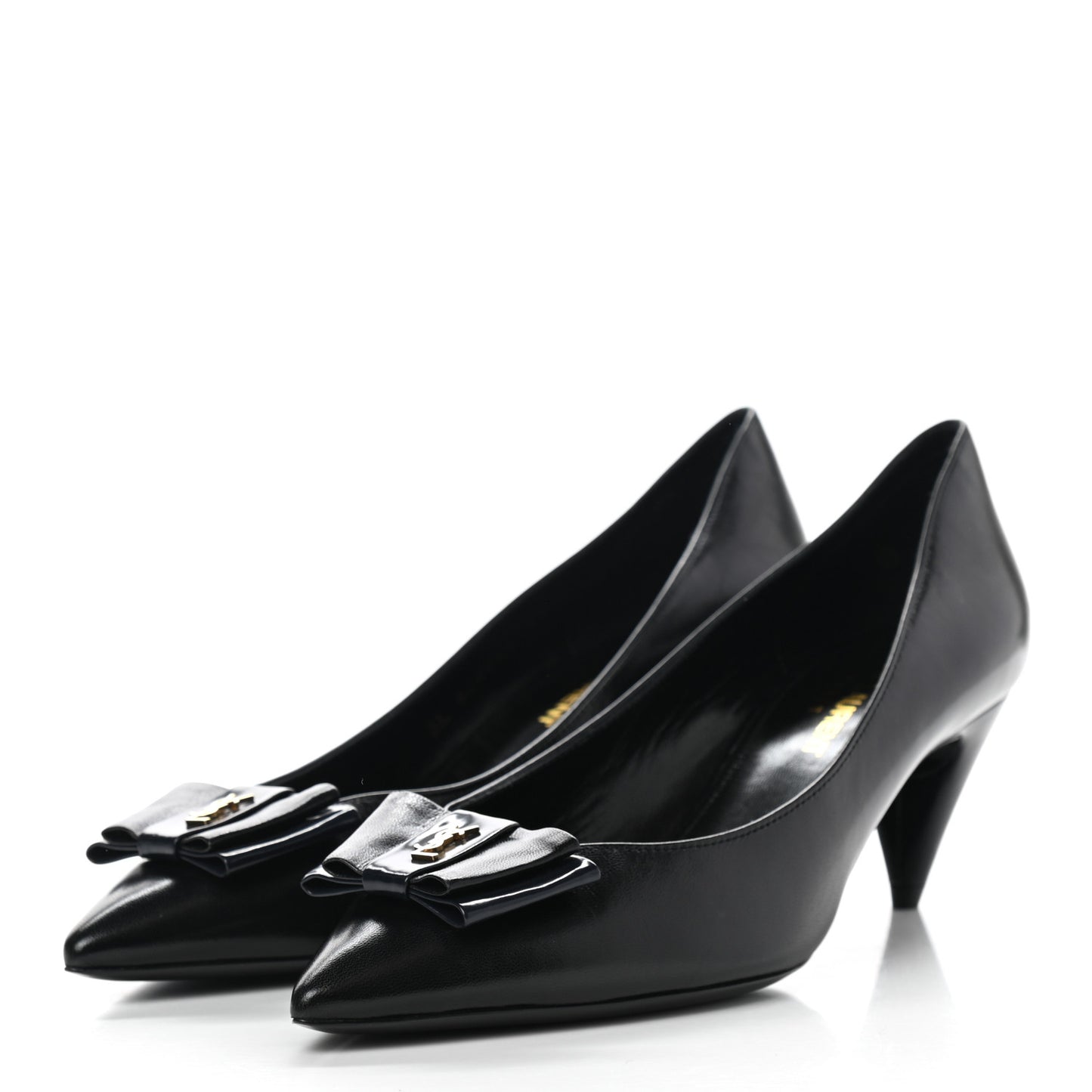 Calfskin Bow Anais Pumps 36 Black