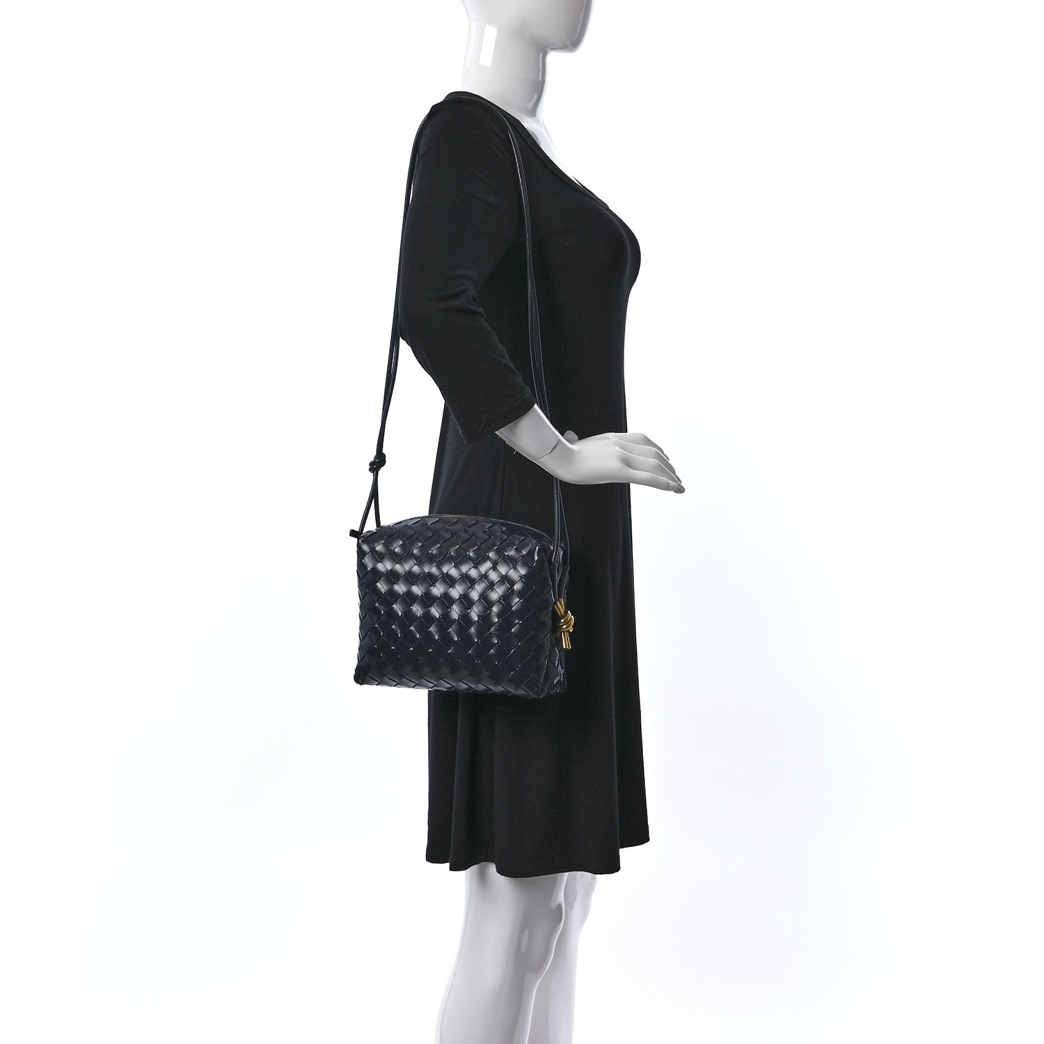 Bottega Veneta Nappa Intrecciato Metallic Knot Mini Loop Bag Space 2 of 10