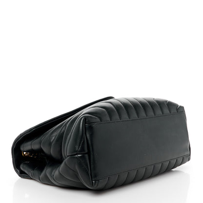 Saint Laurent Calfskin Y Quilted Monogram Medium Loulou Chain Satchel Black 4 of 13