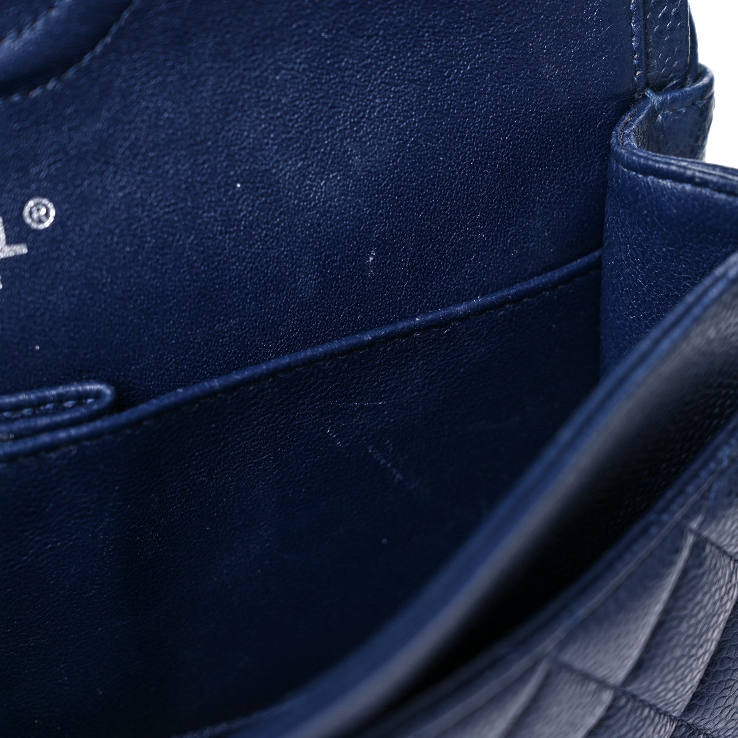 Chanel Caviar Quilted Medium Double Flap Navy 10 of 15