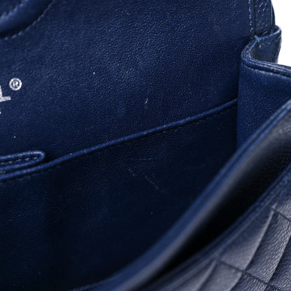 Chanel Caviar Quilted Medium Double Flap Navy 10 of 15