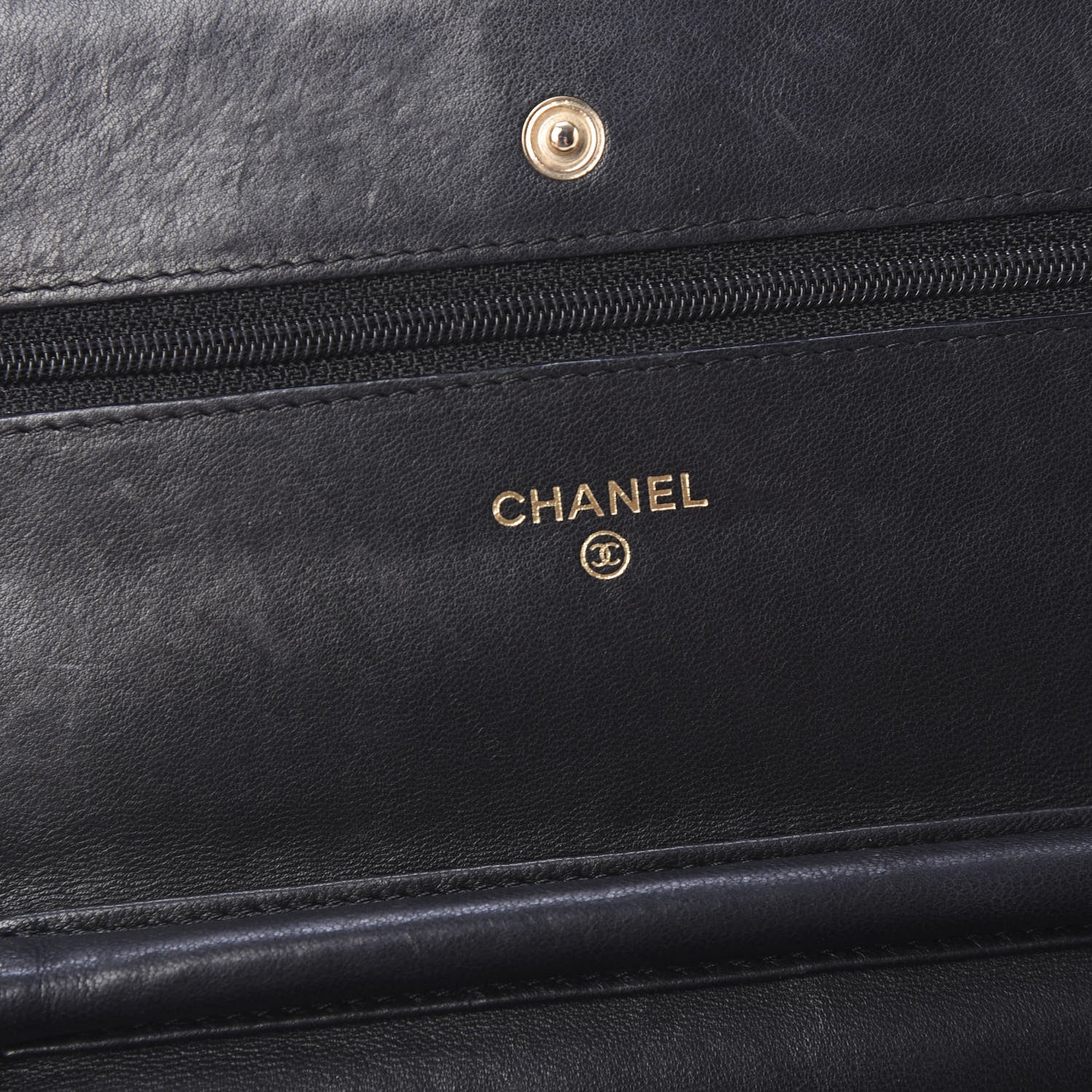 Chanel Lambskin Quilted Wallet On Chain WOC Black 8 of 10