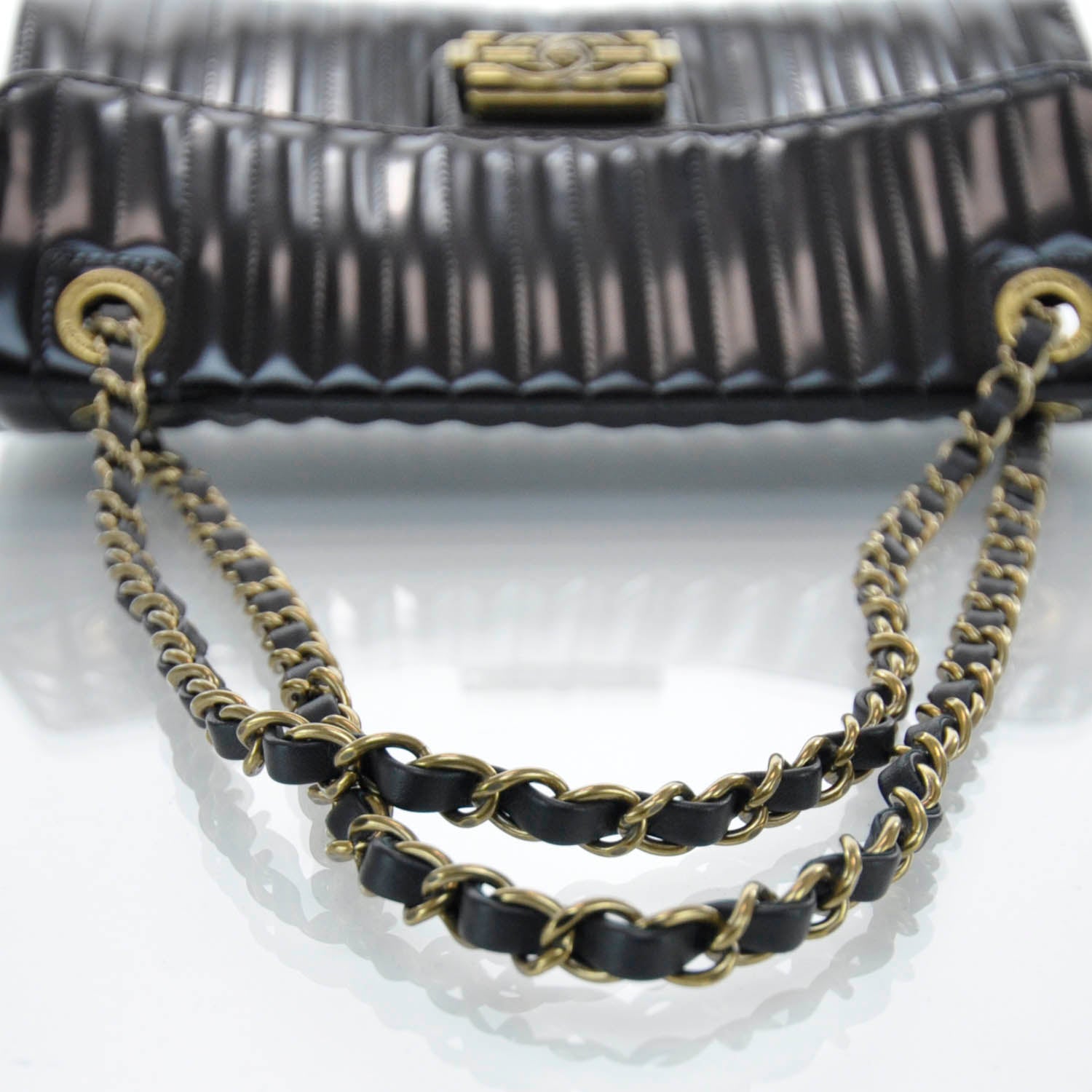 Chanel Leather Vertical Quilt Maharaja Express Flap Black 5 of 8